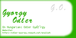 gyorgy odler business card